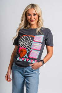 OKC basketball 90's retro unisex t-shirt vintage black - Trendy OKC Apparel at Lush Fashion Lounge Boutique in Oklahoma City