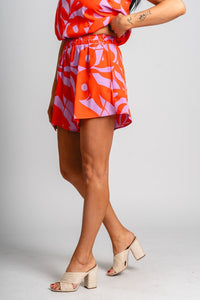 Tropical shorts red - Trendy shorts - Cute Vacation Collection at Lush Fashion Lounge Boutique in Oklahoma City