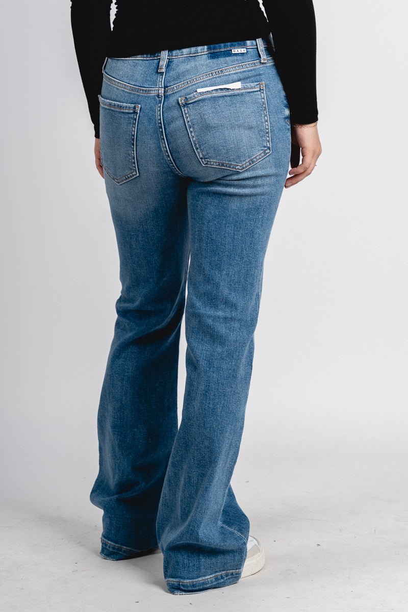 Daze heartbreaker mid rise flare jeans text me | Lush Fashion Lounge: boutique women's jeans, fashion jeans for women, affordable fashion jeans, cute boutique jeans