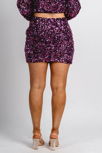 Sequin mini skirt magenta | Lush Fashion Lounge: boutique fashion skirts, affordable boutique skirts, cute affordable skirts