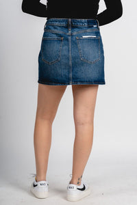 Daze Malibu denim mini skirt authentic | Lush Fashion Lounge: boutique fashion skirts, affordable boutique skirts, cute affordable skirts