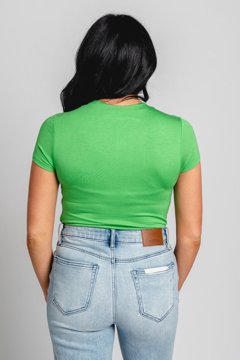 Short sleeve bodysuit green