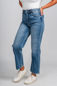 Hidden Tracey high rise straight jeans dark | Lush Fashion Lounge: boutique women's jeans, fashion jeans for women, affordable fashion jeans, cute boutique jeans