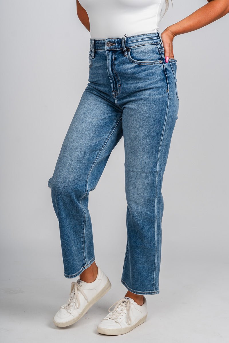 Hidden Tracey high rise straight jeans dark | Lush Fashion Lounge: boutique women's jeans, fashion jeans for women, affordable fashion jeans, cute boutique jeans