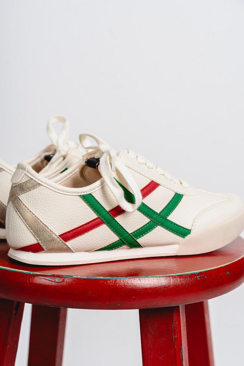 Polly criss cross sneaker ivory - Trendy sneakers - Fashion Shoes at Lush Fashion Lounge Boutique in Oklahoma City