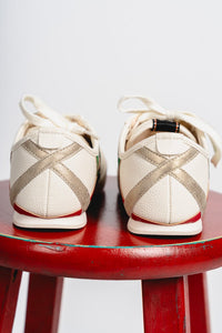 Polly criss cross sneaker ivory - Affordable sneakers - Boutique Shoes at Lush Fashion Lounge Boutique in Oklahoma City