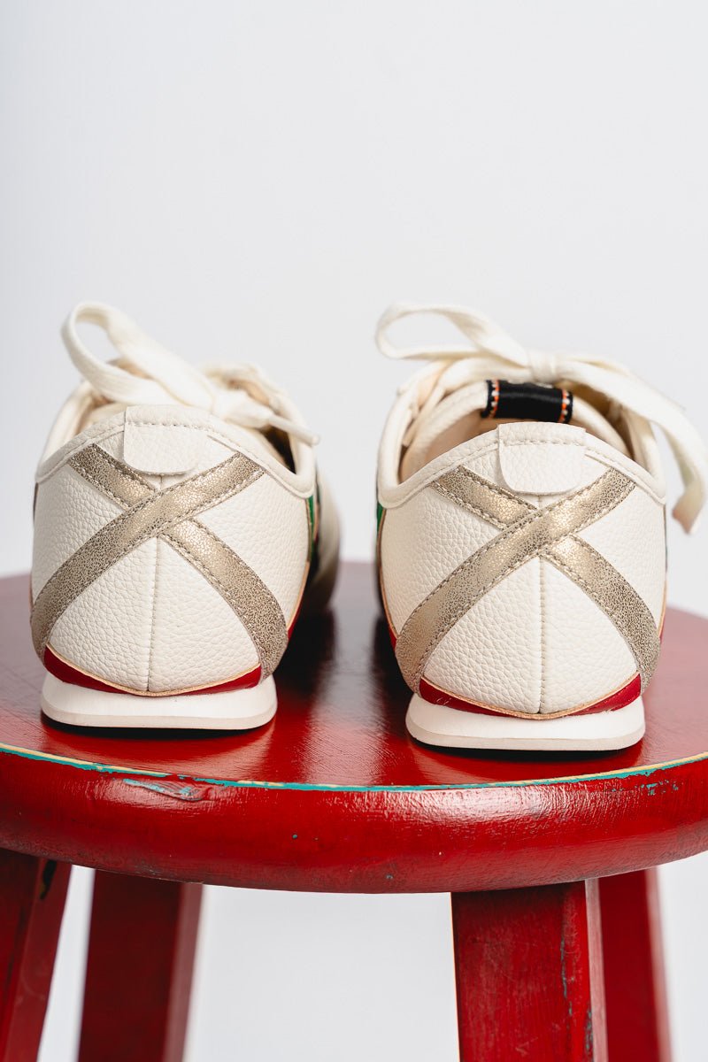 Polly criss cross sneaker ivory - Affordable sneakers - Boutique Shoes at Lush Fashion Lounge Boutique in Oklahoma City