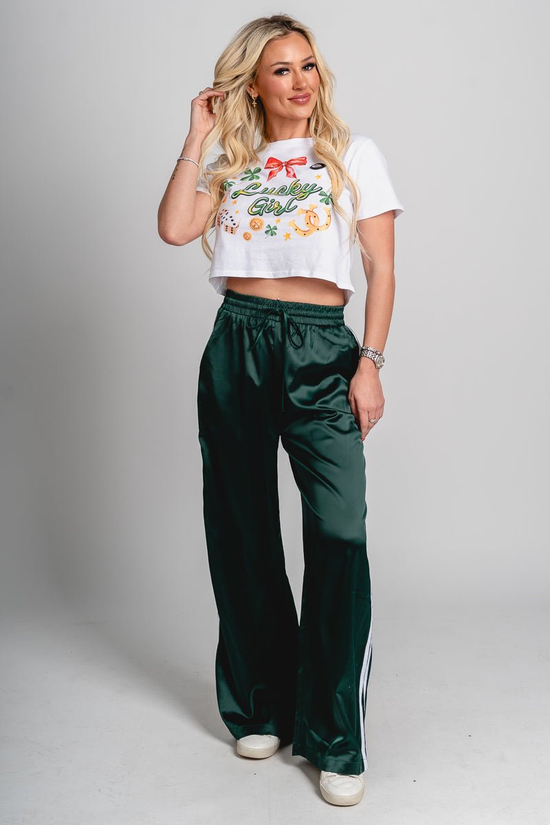 Colt track pants hunter green - Trendy St. Patrick's T-Shirts at Lush Fashion Lounge Boutique in Oklahoma City