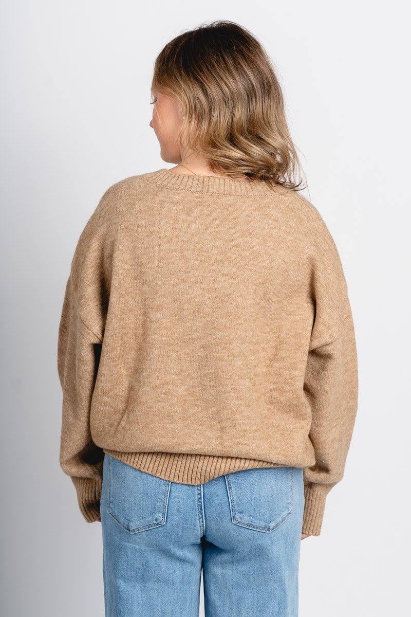 Boston knit sweater mocha