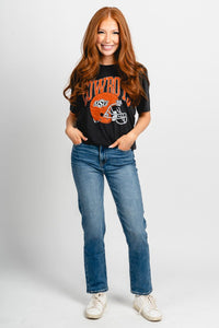 OSU OSU Cowboys arch helmet unisex t-shirt black T-shirt | Lush Fashion Lounge Trendy Oklahoma State Cowboys Apparel & Cute Gameday T-Shirts
