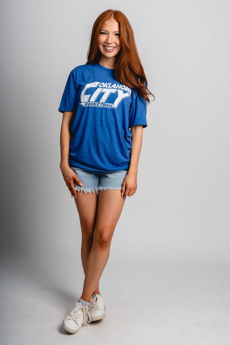 OKC basketball tail unisex t-shirt royal - Oklahoma City inspired graphic t-shirts at Lush Fashion Lounge Boutique in Oklahoma City