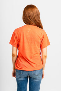 OSU OSU STATE checkered unisex t-shirt orange T-shirt | Lush Fashion Lounge Trendy Oklahoma State Cowboys Apparel & Cute Gameday T-Shirts