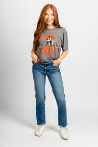 OSU OSU Oklahoma State arch Pete unisex t-shirt grey T-shirt | Lush Fashion Lounge Trendy Oklahoma State Cowboys Apparel & Cute Gameday T-Shirts