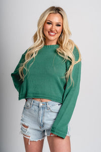 Z Supply Emerson sweater botanical green - Z Supply Sweater - Z Supply Apparel at Lush Fashion Lounge Trendy Boutique Oklahoma City