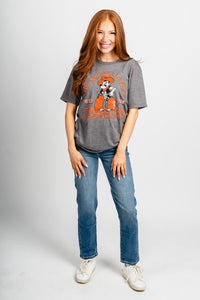 OSU OSU Oklahoma State arch Pete unisex t-shirt grey T-shirt | Lush Fashion Lounge Trendy Oklahoma State Cowboys Apparel & Cute Gameday T-Shirts