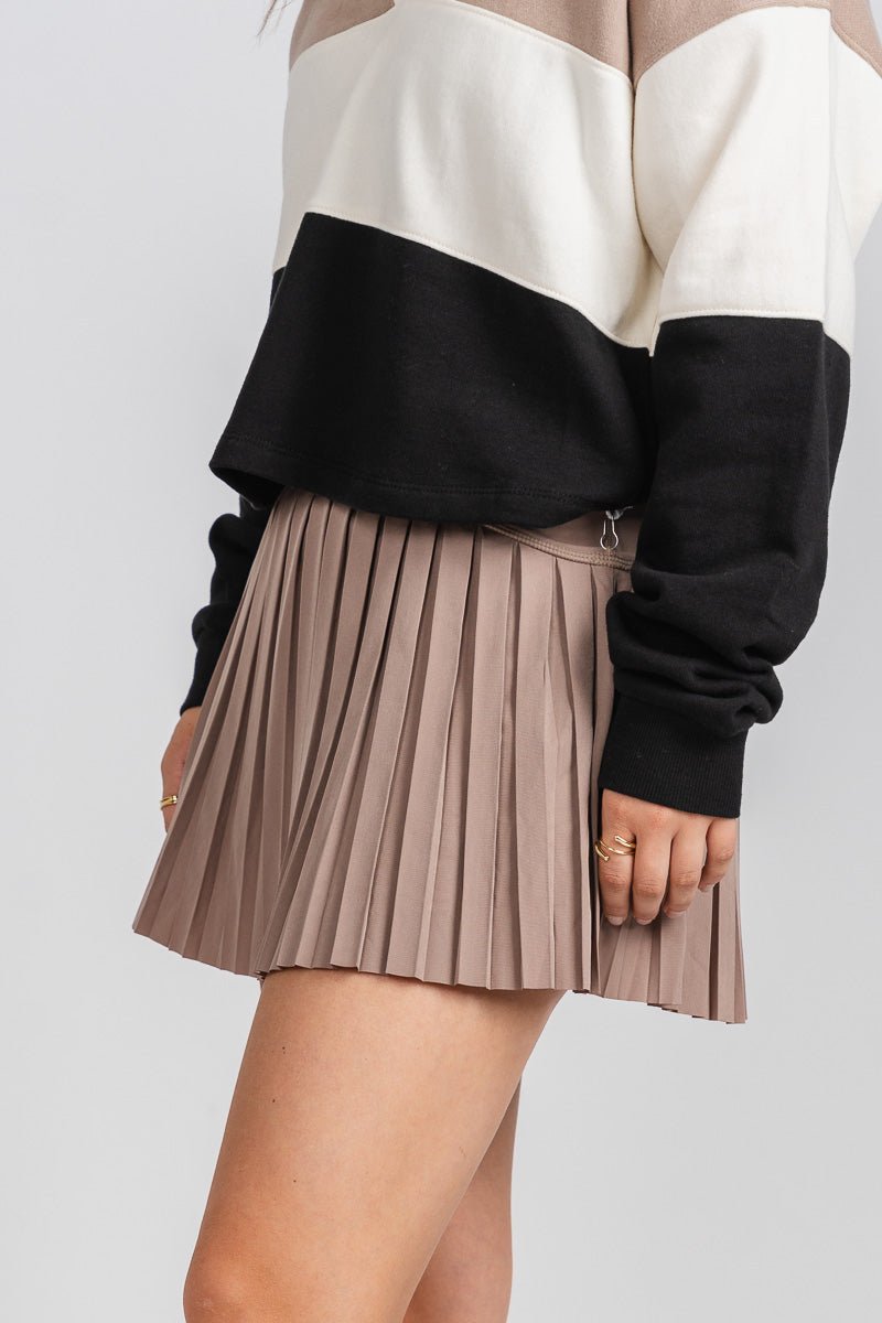 Z Supply playing doubles skort latte - Z Supply skort - Z Supply Tops, Dresses, Tanks, Tees, Cardigans, Joggers and Loungewear at Lush Fashion Lounge