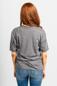 OSU OSU Oklahoma State arch Pete unisex t-shirt grey T-shirt | Lush Fashion Lounge Trendy Oklahoma State Cowboys Apparel & Cute Gameday T-Shirts