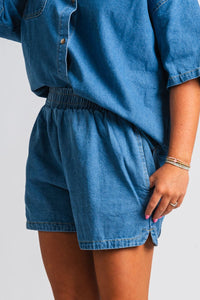 Denim shorts light - Cute shorts - Trendy Shorts at Lush Fashion Lounge Boutique in Oklahoma City