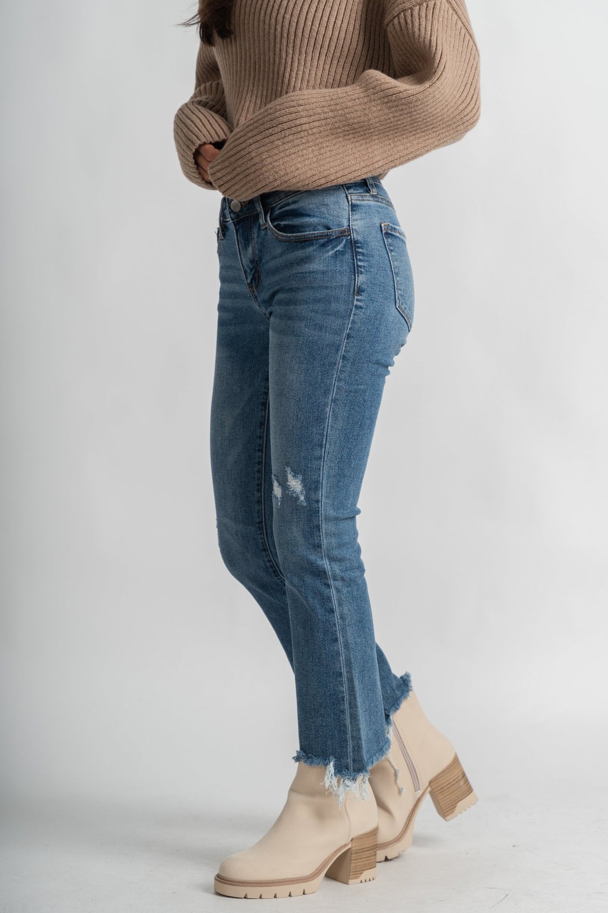 Vervet mid rise bootcut jeans empathy | Lush Fashion Lounge: boutique women's jeans, fashion jeans for women, affordable fashion jeans, cute boutique jeans