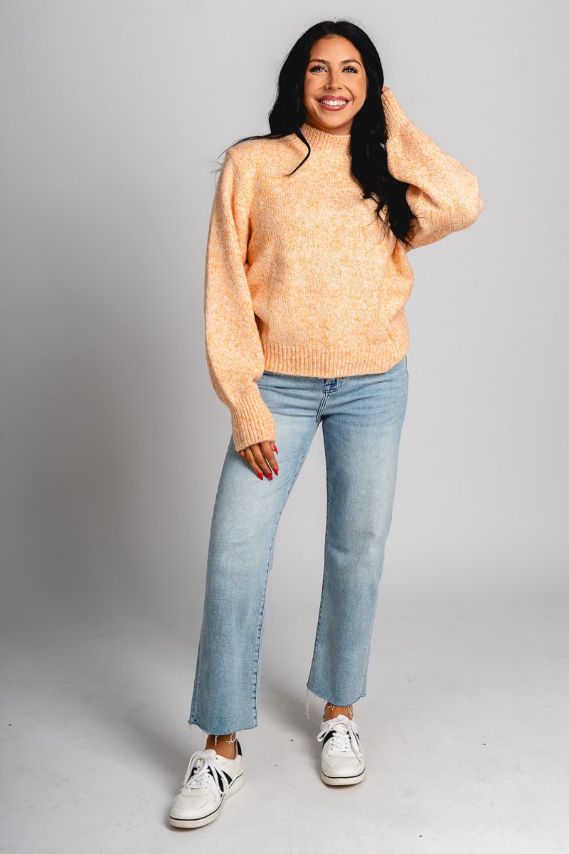 Triblend mock neck sweater marigold - Trendy OKC Thunder T-Shirts at Lush Fashion Lounge Boutique in Oklahoma City