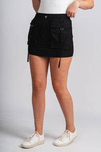 Cargo mini skirt black | Lush Fashion Lounge: boutique fashion skirts, affordable boutique skirts, cute affordable skirts