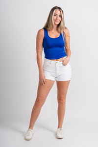 Scoop neck tank top royal blue - Fun Tank Top - Unique American Summer Ideas at Lush Fashion Lounge Boutique in Oklahoma