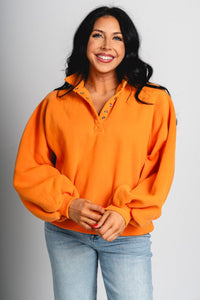 Collared pullover orange - Trendy Oklahoma City Basketball T-Shirts Lush Fashion Lounge Boutique in Oklahoma City