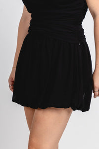 Bubble hem skirt black | Lush Fashion Lounge: boutique fashion skirts, affordable boutique skirts, cute affordable skirts