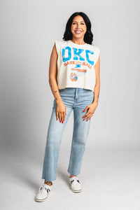 OKC basketball established muscle tank top off white - Oklahoma City inspired graphic t-shirts at Lush Fashion Lounge Boutique in Oklahoma City