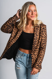 Leopard blazer camel – Unique Blazers | Cute Blazers For Women at Lush Fashion Lounge Boutique in Oklahoma City