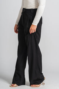 High waist pleated pants black | Lush Fashion Lounge: women's boutique pants, boutique women's pants, affordable boutique pants, women's fashion pants