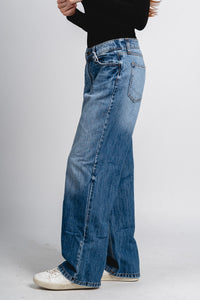 Cello low rise baggy jeans medium blue | Lush Fashion Lounge: boutique women's jeans, fashion jeans for women, affordable fashion jeans, cute boutique jeans