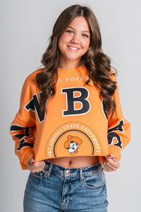 OSU OSU Cowboys Phipps long sleeve crop sweatshirt sherbert Sweatshirt | Lush Fashion Lounge Trendy Oklahoma State Cowboys Apparel & Cute Gameday T-Shirts