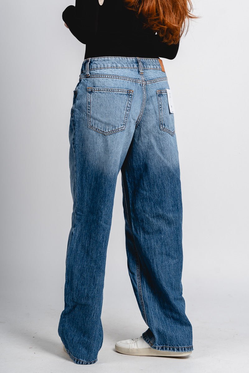 Cello low rise baggy jeans medium blue | Lush Fashion Lounge: boutique women's jeans, fashion jeans for women, affordable fashion jeans, cute boutique jeans