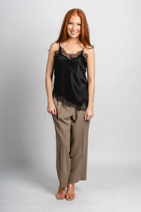 Pleated trouser pants taupe | Lush Fashion Lounge: women's boutique pants, boutique women's pants, affordable boutique pants, women's fashion pants