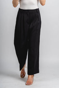 Pleated trouser pants black | Lush Fashion Lounge: women's boutique pants, boutique women's pants, affordable boutique pants, women's fashion pants