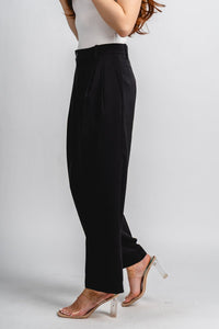Pleated trouser pants black | Lush Fashion Lounge: women's boutique pants, boutique women's pants, affordable boutique pants, women's fashion pants
