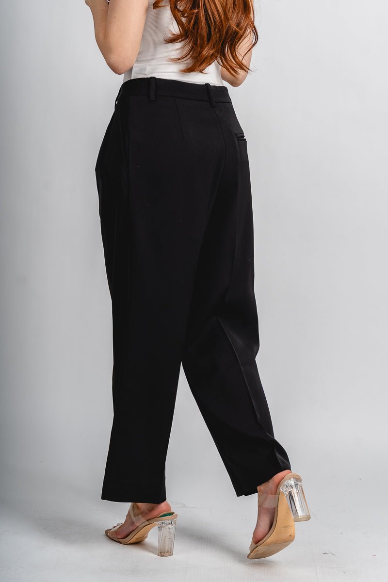 Pleated trouser pants black | Lush Fashion Lounge: women's boutique pants, boutique women's pants, affordable boutique pants, women's fashion pants
