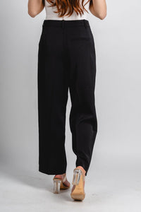 Pleated trouser pants black | Lush Fashion Lounge: women's boutique pants, boutique women's pants, affordable boutique pants, women's fashion pants