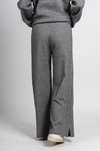 Delilah wide leg pants heather grey | Lush Fashion Lounge: women's boutique pants, boutique women's pants, affordable boutique pants, women's fashion pants