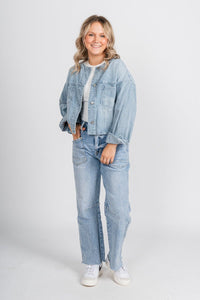 Vervet super high rise barrel jeans heroine | Lush Fashion Lounge: boutique women's jeans, fashion jeans for women, affordable fashion jeans, cute boutique jeans