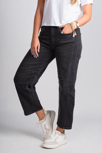 Flying Monkey high rise barrel jeans relief | Lush Fashion Lounge: boutique women's jeans, fashion jeans for women, affordable fashion jeans, cute boutique jeans