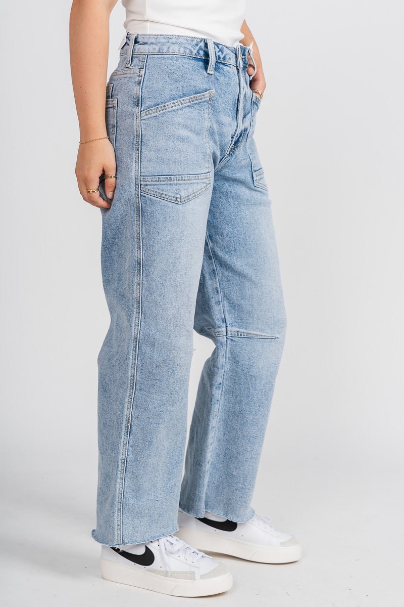 Vervet super high rise barrel jeans heroine | Lush Fashion Lounge: boutique women's jeans, fashion jeans for women, affordable fashion jeans, cute boutique jeans