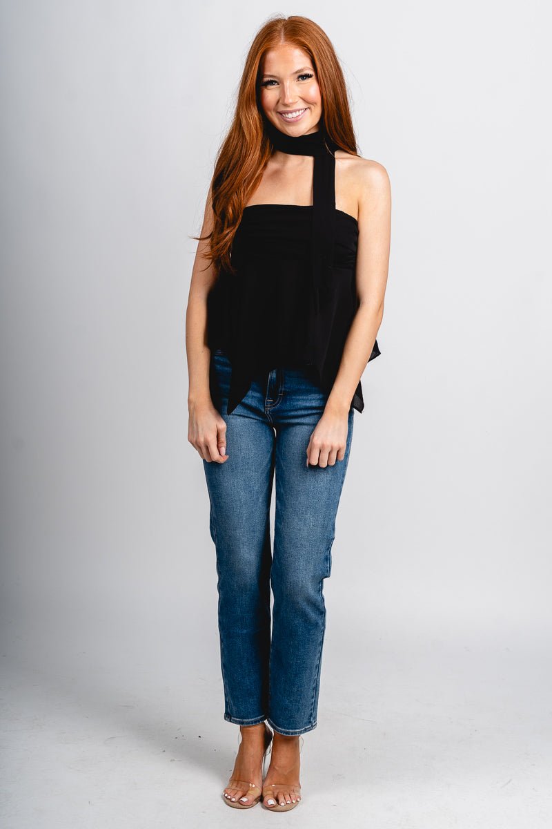 Jennie strapless top black