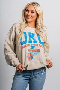 OKC basketball establised thrifted sweatshirt - Trendy OKC Apparel at Lush Fashion Lounge Boutique in Oklahoma City