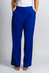 Wide leg pants royal blue - Trendy Oklahoma City Basketball T-Shirts Lush Fashion Lounge Boutique in Oklahoma City
