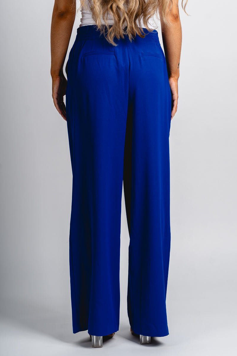Wide leg pants royal blue - Vintage OKC Basketball T-Shirts at Lush Fashion Lounge Boutique in Oklahoma City