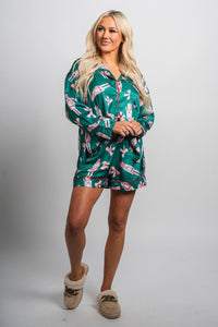 Christmas nutcracker satin top green - Fun top - Unique Lounge Looks at Lush Fashion Lounge Boutique in Oklahoma