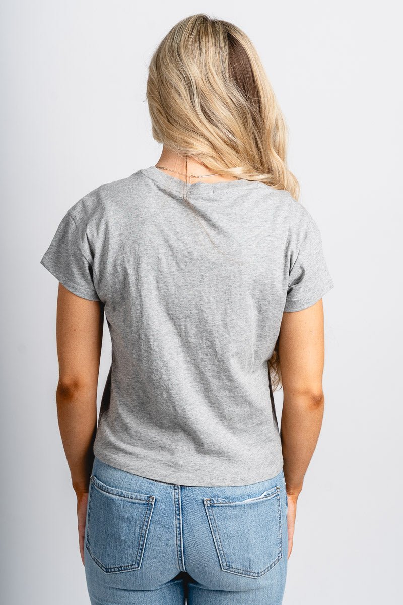 Z Supply modern slub tee heather grey - Z Supply T-shirt - Z Supply Fashion at Lush Fashion Lounge Trendy Boutique Oklahoma City