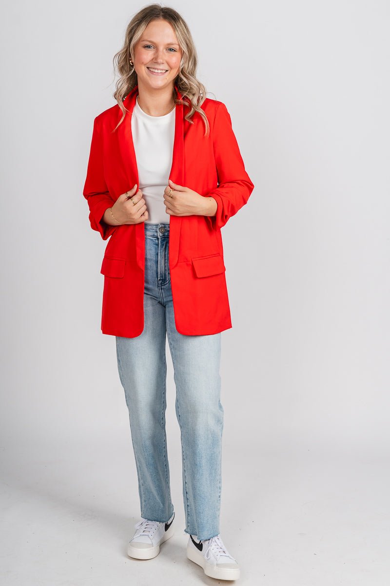 Boyfriend blazer red – Unique Blazers | Cute Blazers For Women at Lush Fashion Lounge Boutique in Oklahoma City